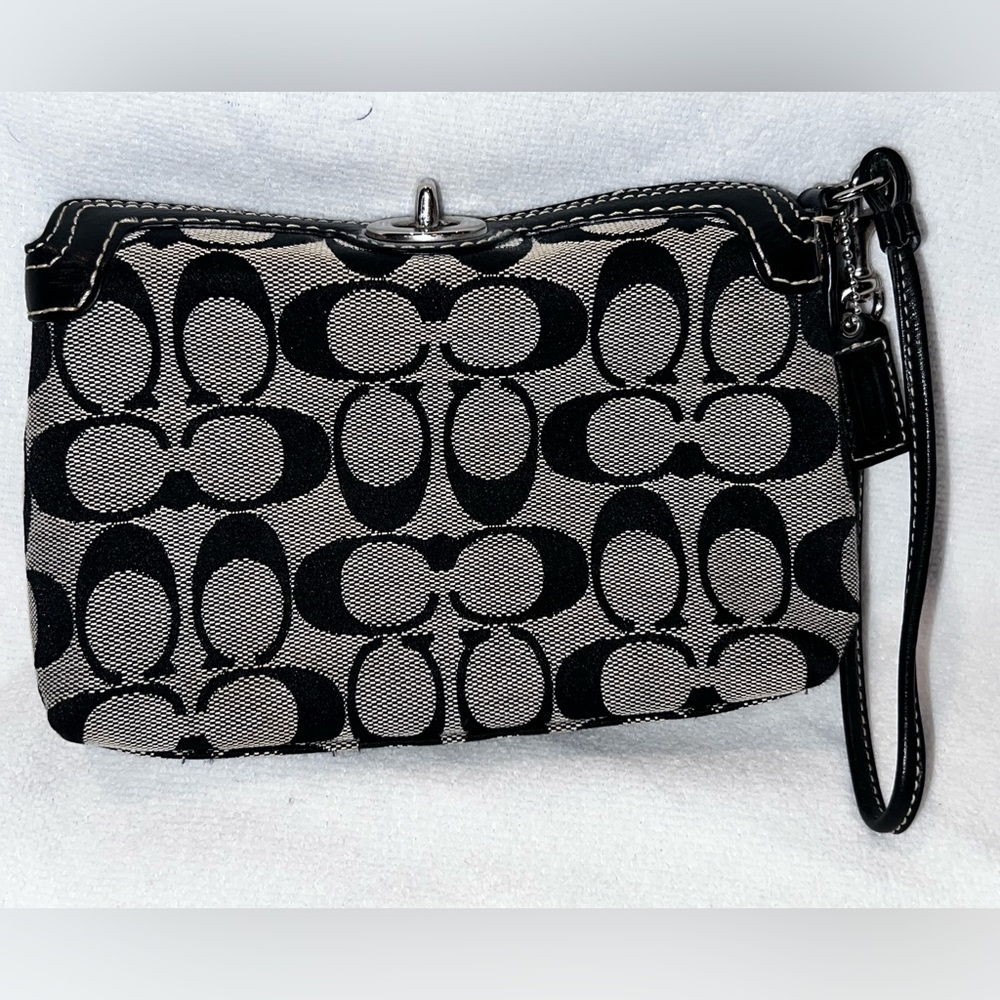 Coach Monogram Turnlock Wristlet